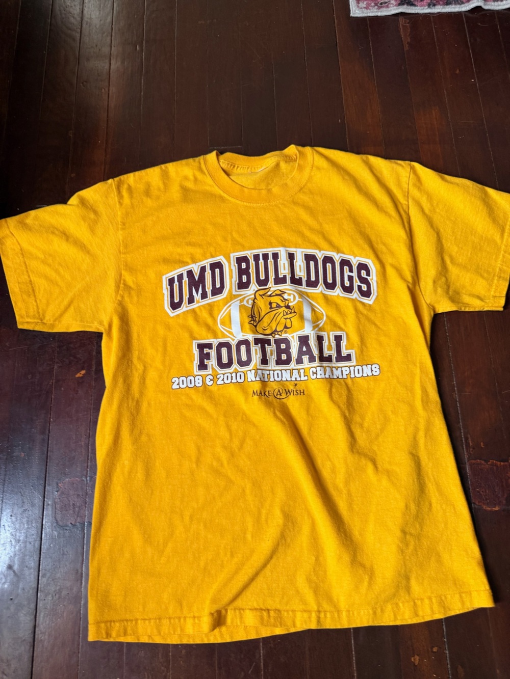 UMD Bulldogs Yellow Football Tee